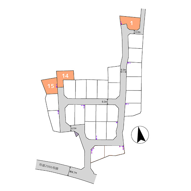 宇都宮市駒生町６期ニュータウン 全27区画
