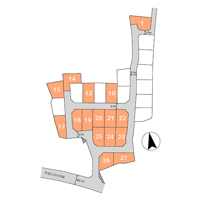 宇都宮市駒生町６期ニュータウン 全27区画